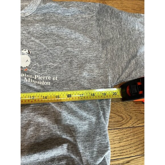 Vintage Saint Pierre Miquelon T shirt Made In Canada Gray Soft Men’s Medium - Picture 7 of 8